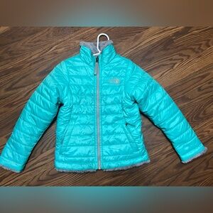 North Face reversible Mossbud girls jacket